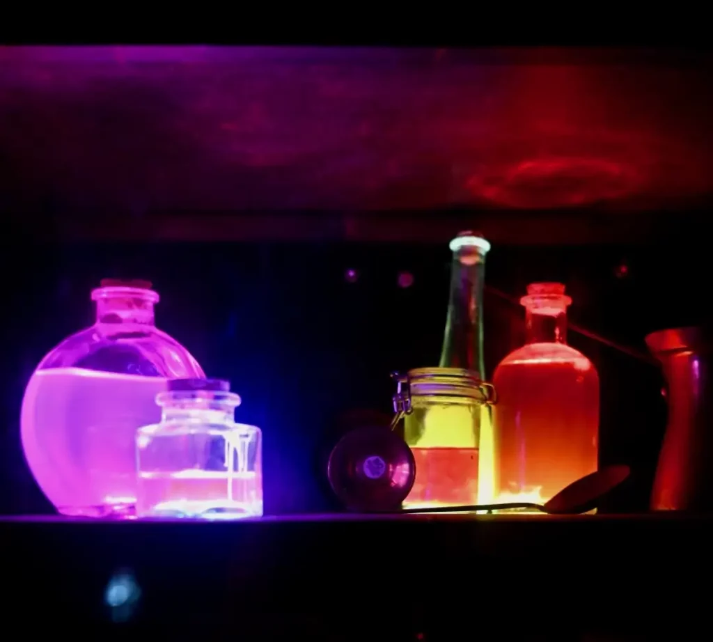 Glowing potions
